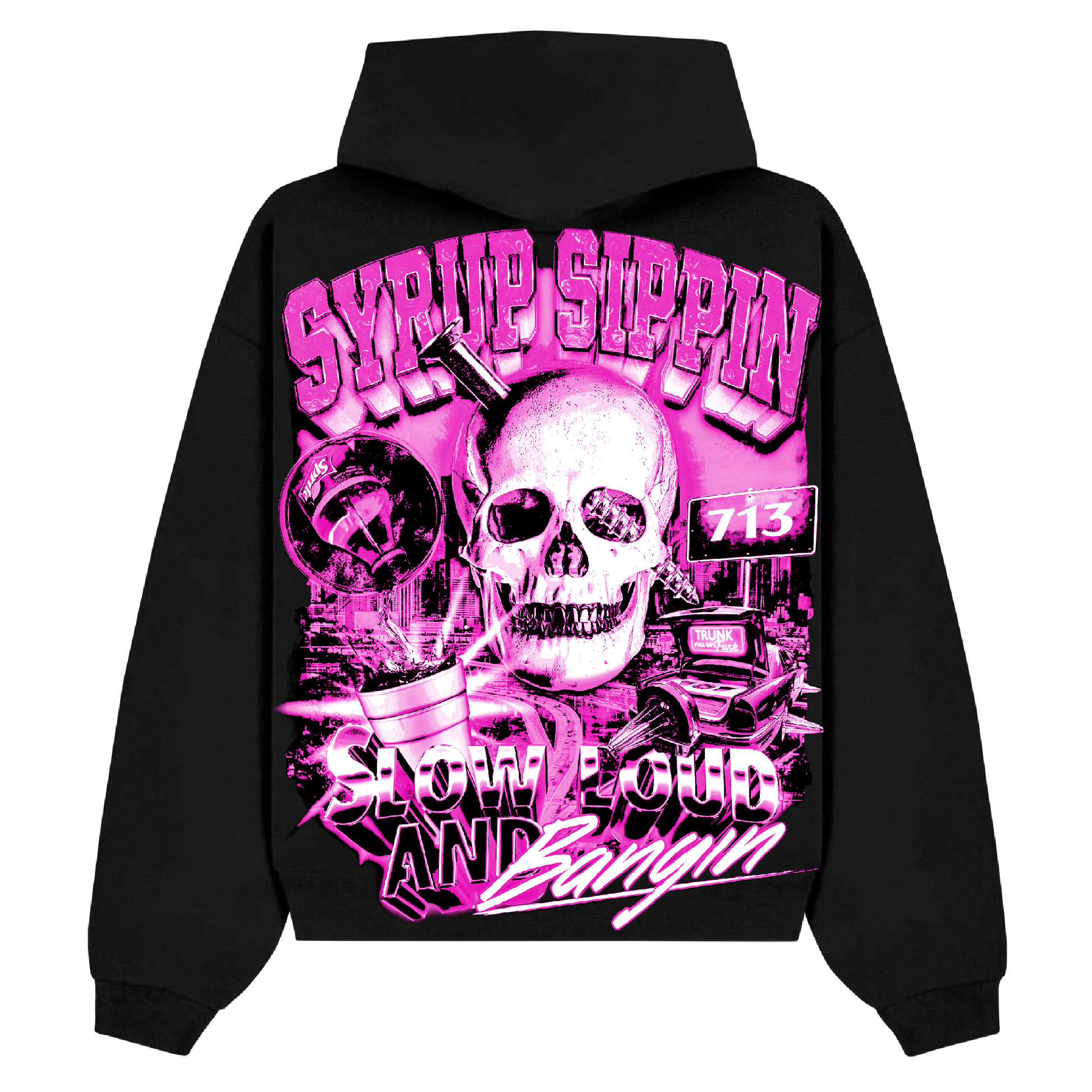 Black & pink hoodie – Syrup sippin